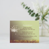 Dandelion Hochzeitsunterkunft Postkarte (Stehend Vorderseite)