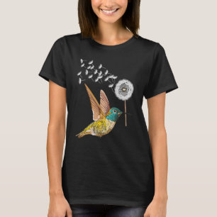 Dandelion Hummingbird Blume für Birdwatcher Herba T-Shirt