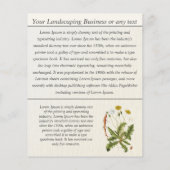 Dandelion Illustration Landscaping Business Flyer (Hinten)