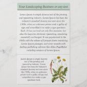 Dandelion Illustration Landscaping Business Flyer (Hinten)