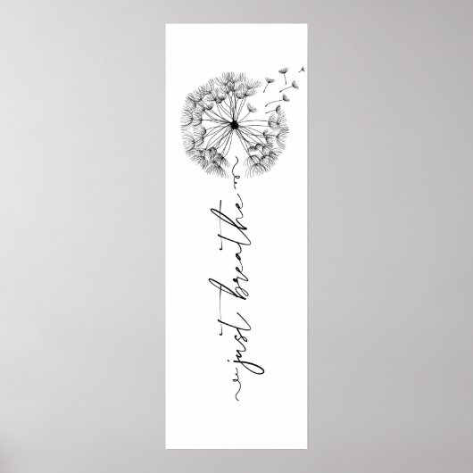 Dandelion in Wind - Atmen Sie einfach in Script Poster (Vorne)
