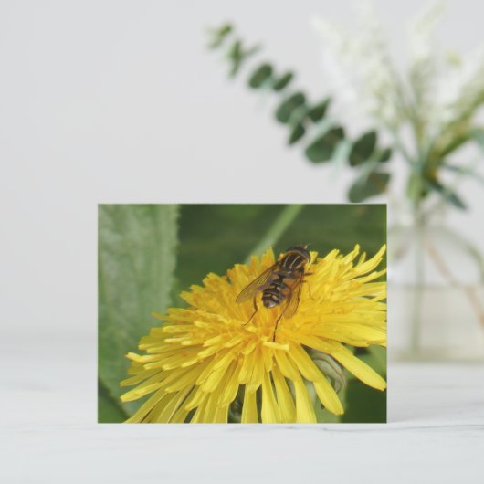 Dandelion & Insect DIY Postkarte (Stehend Vorderseite)