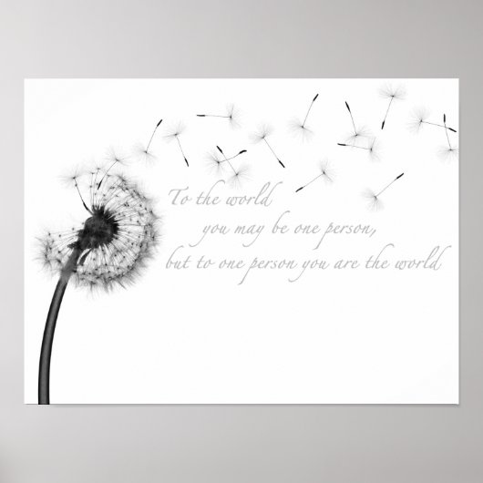 Dandelion Inspiration 16" x 12", Matte Poster (Vorne)