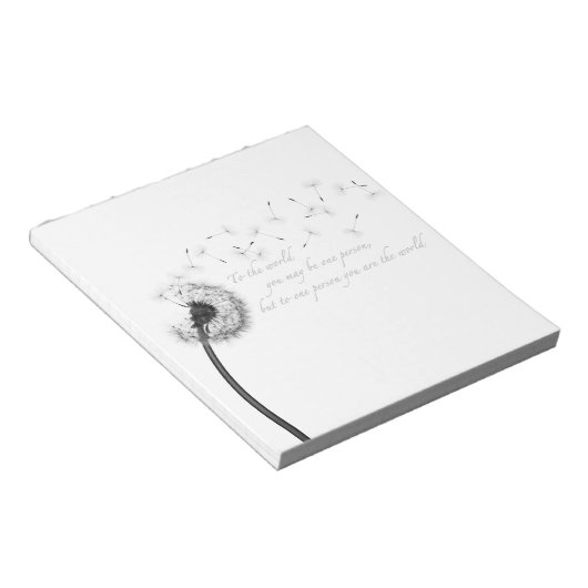 Dandelion Inspiration Notepad Notizblock (angewinkelt)