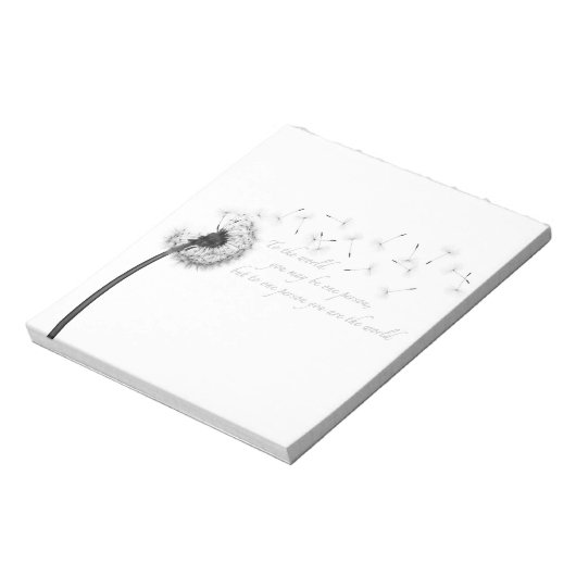 Dandelion Inspiration Notepad Notizblock (Rotiert)