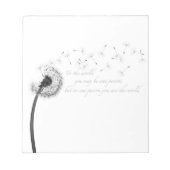 Dandelion Inspiration Notepad Notizblock (Vorderseite)