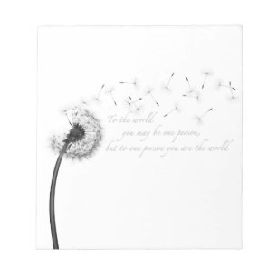Dandelion Inspiration Notepad Notizblock