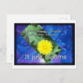 Dandelion Inspirational Postkarte (Vorne/Hinten)