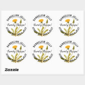 Dandelion Jelly Product Business Label Runder Aufkleber (Blatt)
