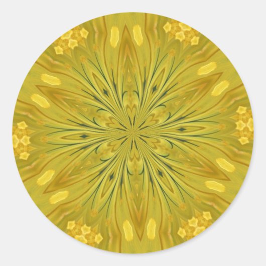 Dandelion Kaleidoscope Runder Aufkleber (Vorderseite)