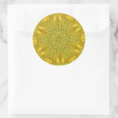 Dandelion Kaleidoscope Runder Aufkleber (Tasche)