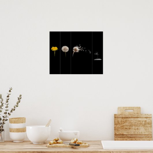 Dandelion Life Cycle Poster/Print Poster (Küche)
