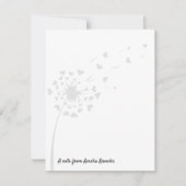 Dandelion Light Gray Niedlich Simple Script Name C Mitteilungskarte (Vorderseite)