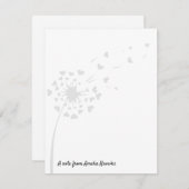 Dandelion Light Gray Niedlich Simple Script Name C Mitteilungskarte (Vorne/Hinten)