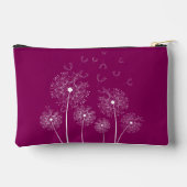 Dandelion Line Art Small Zubehörtasche (Rückseite)