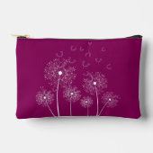 Dandelion Line Art Small Zubehörtasche (Vorderseite)
