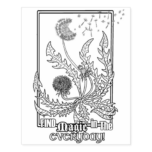 Dandelion Magic im Alltag! Gummistempel (Prägung)