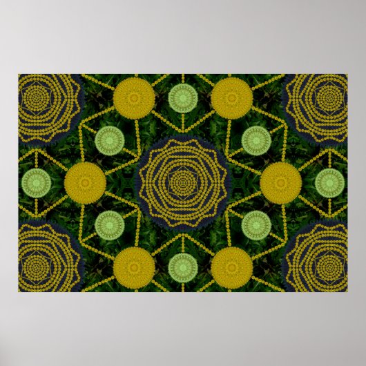 Dandelion Mandala Array Poster (Vorne)