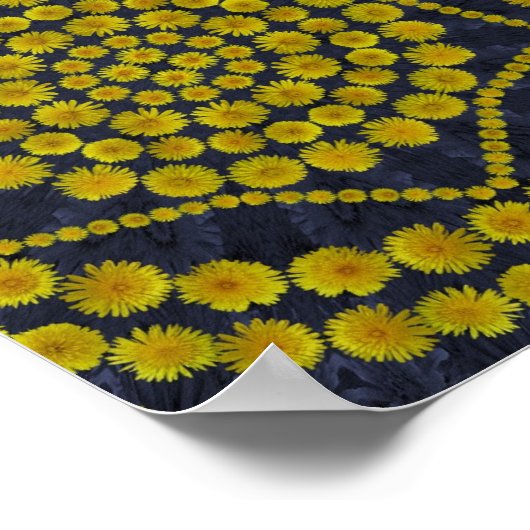Dandelion Mandala Array Poster (Ecke)