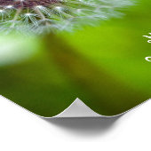 Dandelion: "Mögen alle deine Wünsche wahr werden!" Poster (Ecke)