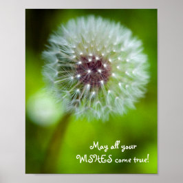 Dandelion: "Mögen alle deine Wünsche wahr werden!" Poster