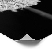 Dandelion: "Mögen alle deine Wünsche wahr werden!" Poster (Ecke)