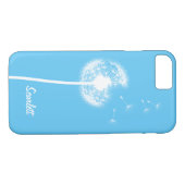 Dandelion Monogram Blue iPhone 7 Case-Mate iPhone Hülle (Rückseite (Horizontal))