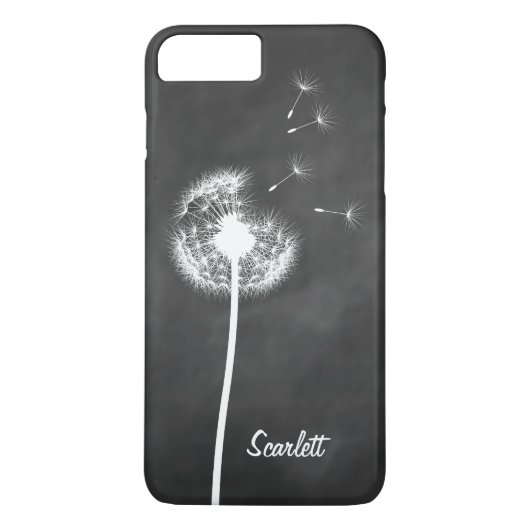 Dandelion Monogram Chalkboard iPhone 7 Plus Case-Mate iPhone Hülle (Rückseite)
