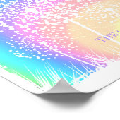 Dandelion Motivierend farbenfroher Regenbogen Poster (Ecke)