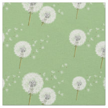 Dandelion Muster auf grünem Hintergrund