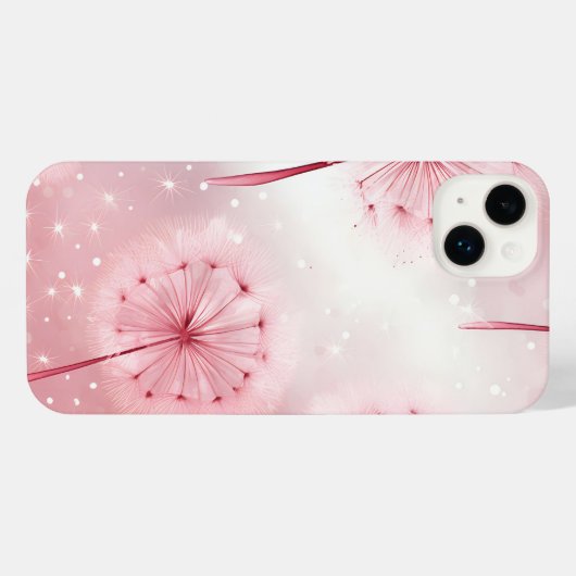 Dandelion Pink iPhone Hülle (Rückseite (Horizontal))