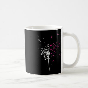 Dandelion Pink Ribbon Cooles Brustkrebs Bewusstsei Kaffeetasse