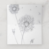 Dandelion-Platzkarte Platzkarte (Innenseite Aufgefaltet)