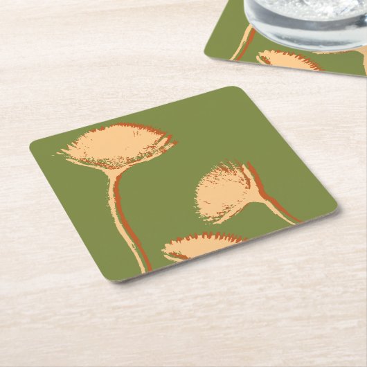 Dandelion Pop Rechteckiger Pappuntersetzer (angewinkelt)