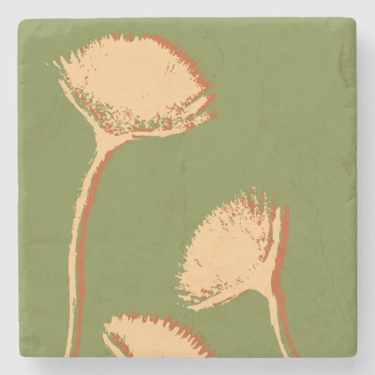 Dandelion Pop Steinuntersetzer (Vorderseite)