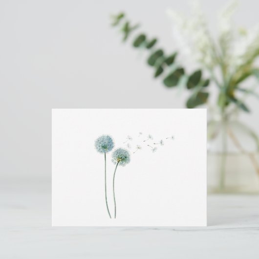 Dandelion Postcard Postkarte (Stehend Vorderseite)