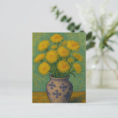 Dandelion Postcard Postkarte (Stehend Vorderseite)