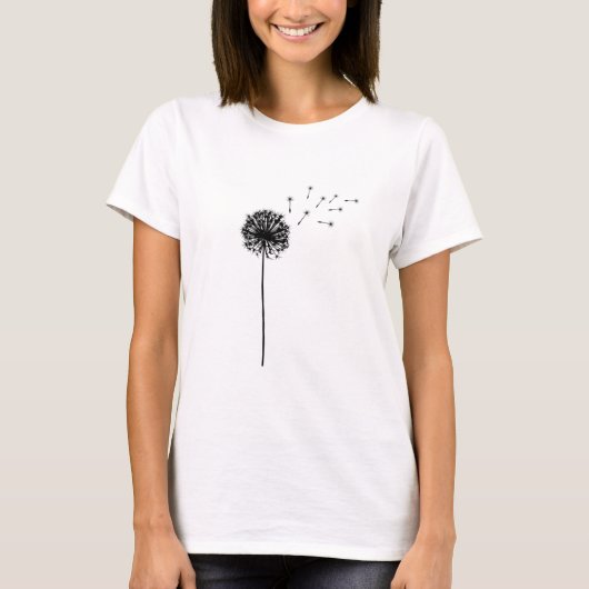 Dandelion Print Nature Macro Blume T-Shirt (Vorderseite)