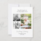 Dandelion Puff 3 Foto Gentle Soul Beerdigung Dankeskarte (Vorderseite)