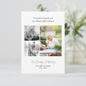 Dandelion Puff 3 Foto Gentle Soul Beerdigung Dankeskarte (Stehend Vorderseite)