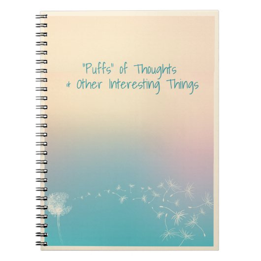 Dandelion Puff Notebook Notizblock (Vorderseite)