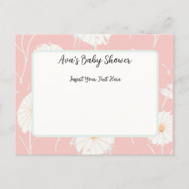 Dandelion Puff Pink Post Card Einladungen