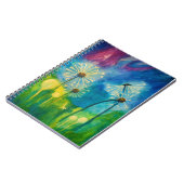 Dandelion Puffs Watercolor Notizblock (Linke Seite)