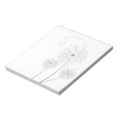 Dandelion purer moderner Blume Notizblock (Rotiert)