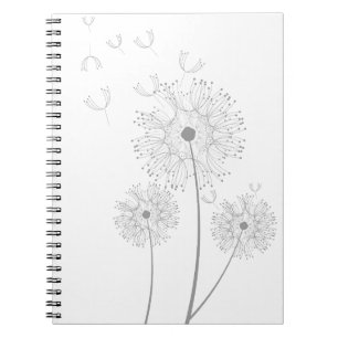 Dandelion purer moderner Blume Notizblock