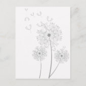 Dandelion purer moderner Blume Postkarte (Vorderseite)