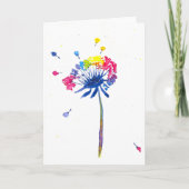 Dandelion Rainbow Faltenkarte Karte (Vorderseite)