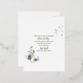 Dandelion Remembrance Folien Feiertagspostkarte (Vorderseite/Rückseite)