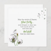 Dandelion Remembrance Mitteilungskarte (Vorne/Hinten)