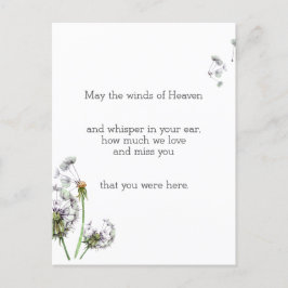 Dandelion Remembrance Postkarte